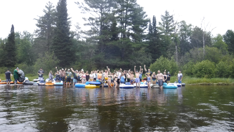 Tubing group on the Au Sable River near Mio Pine Acres